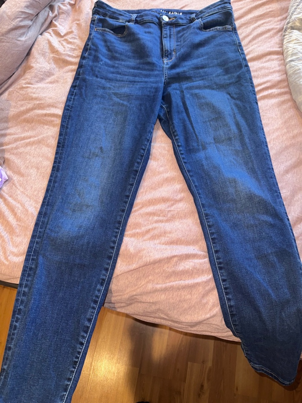 American Eagle Outfitters Women's Dark Blue Skinny Jeans